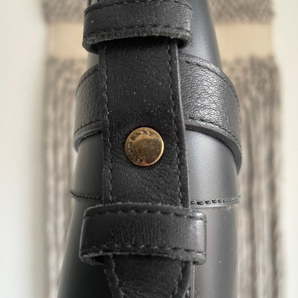 SINGLE RIGHT SHOE - Burberry Riding-Style Rainboot with Leather Strap - Picture 6 of 13